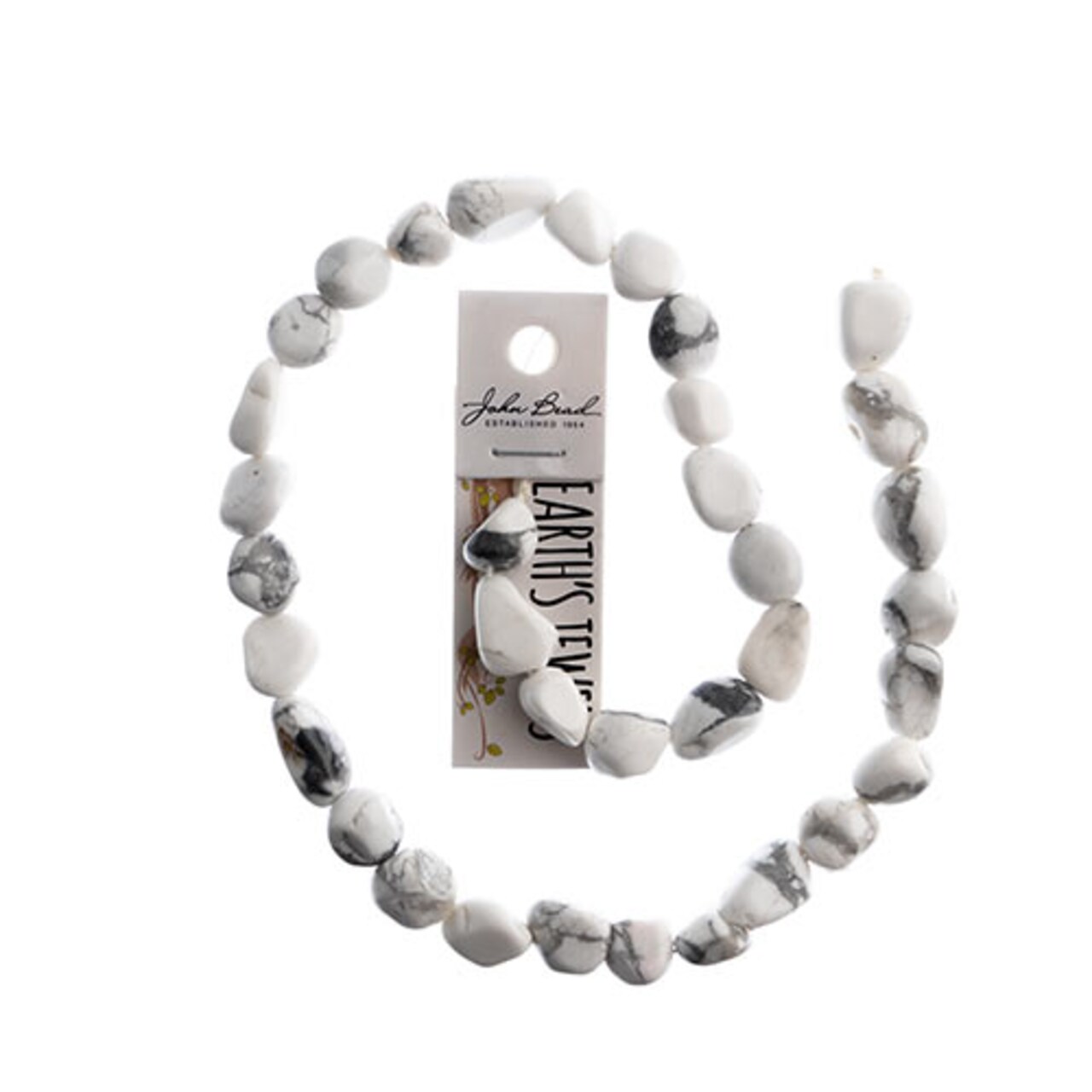 Earth's Jewel Semi-Precious 16" Howlite Irregular Natural Bead Strand